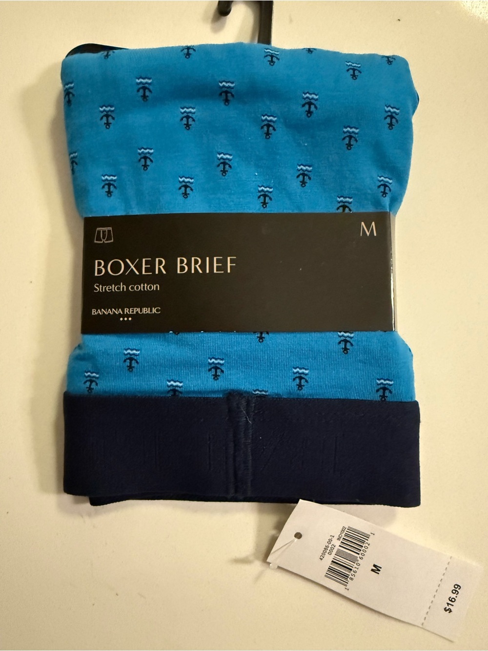 Banana Republic Turquoise Boxer Brief with Navy Waistband